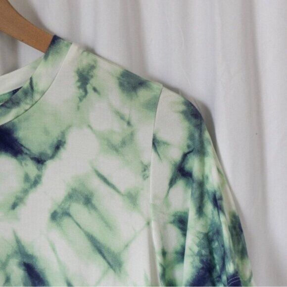 Johnny Was Marble Tie Dye Print Oversized Bamboo Blend Short Sleeve Tee XS - Picture 4 of 7
